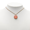 Chanel CC Gold Plated Resin Strass Dome Pendant Necklace Secondhand