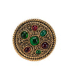 Secondhand Chanel Gold Plated Byzantine and Cabochons Pin Brooch