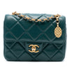Chanel Mini Square Quilted Lambskin Bijoux Logo Chain Flap Secondhand