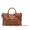 Balenciaga Small Chevre Motocross Classic Metallic Edge City Satchel Secondhand