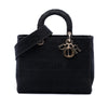 Dior Large Embroidered Canvas Cannage Lady D Lite Secondhand