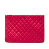 Chanel Large Quilted Lambskin O Case Clutch Secondhand