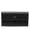 Chanel CC Quilted Caviar Flap Long Wallet Secondhand