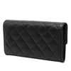 Chanel CC Quilted Caviar Flap Long Wallet Secondhand
