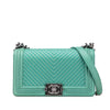 Chanel New Medium Braided Chevron Lambskin Boy Flap Secondhand