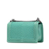 Chanel New Medium Braided Chevron Lambskin Boy Flap Secondhand