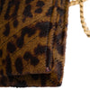 Secondhand Saint Laurent Chevron Calfskin and Leopard Printed Calf Hair Classic Monogram Envelope Crossbody