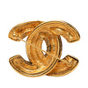 Chanel CC Gold Plated Quilted Brooch Secondhand