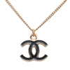 Chanel CC Gold Plated Enamel Pendant Necklace Secondhand