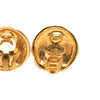Chanel CC Gold Plated Button Clip On Earrings Secondhand