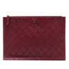 Chanel CC Stitched Lambskin Clutch Secondhand