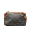 Celine Triomphe Coated Canvas Clutch On Chain Secondhand