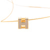 Hermès Gold Plated Enamel Cage D H Pendant Necklace Secondhand