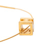 Hermès Gold Plated Enamel Cage D H Pendant Necklace Secondhand