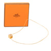 Hermès Gold Plated Enamel Cage D H Pendant Necklace Secondhand
