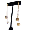 Louis Vuitton Gold Plated Crystal Gamble Drop Earrings And Necklace Set Secondhand