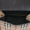 Burberry Large Leather and Haymarket Check Coated Canvas Bridle Saddle Bag Secondhand