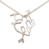 Dior Brass I Love Dior Heart Arrow Pendant Necklace Secondhand