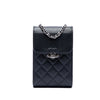 Chanel CC Quilted Caviar Phone Holder with Chain Secondhand