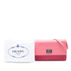 Prada Bicolor Saffiano Turn Lock Wallet on Strap Secondhand