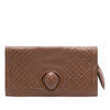Bottega Veneta Nappa Embossed Intrecciato Turnlock Clutch Secondhand