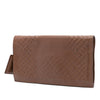 Bottega Veneta Nappa Embossed Intrecciato Turnlock Clutch Secondhand