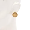 Chanel Gold Plated Coin Clip On Earrings Secondhand