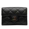 Chanel CC Quilted Caviar Flap Card Holder Wallet Secondhand
