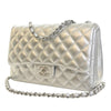 Chanel Jumbo Classic Metallic Lambskin Single Flap Secondhand