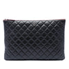 Chanel Large Quilted Caviar O Case Clutch Secondhand