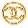 Chanel CC Gold Plated Round Brooch Secondhand