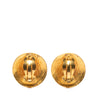 Chanel CC Gold Plated Grapevine Round Clip On Earrings Secondhand
