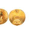 Chanel CC Gold Plated Grapevine Round Clip On Earrings Secondhand
