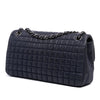 Chanel Chocolate Bar Iridescent Calfskin Bubble Flap Secondhand