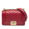Chanel Small Chevron Calfskin Boy Flap Secondhand