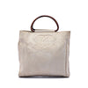 Chanel CC Canvas Wooden Handle Tote Secondhand