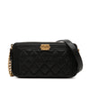 Chanel Quilted Caviar Boy Double Zip Wallet On Chain Secondhand