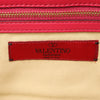 Secondhand Valentino Rockstud Glam Lock Leather Chain Crossbody Bag in Pink