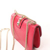 Secondhand Valentino Rockstud Glam Lock Leather Chain Crossbody Bag in Pink