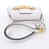 Valentino Garavani V logo Leather Shoulder bag in White Secondhand