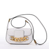 Valentino Garavani V logo Leather Shoulder bag in White Secondhand