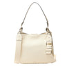 Valentino Garavani Rockstud Leather Shoulder Bag in Ecru Secondhand