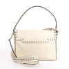 Valentino Garavani Rockstud Leather 2Way Handbag in Beige Secondhand