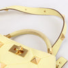Valentino Garavani Roman Studs Leather 2Way Handbag in Yellow Secondhand