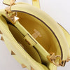 Valentino Garavani Roman Studs Leather 2Way Handbag in Yellow Secondhand