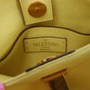 Valentino Garavani Roman Studs Leather 2Way Handbag in Yellow Secondhand