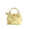 Valentino Garavani Roman Studs Leather 2Way Handbag in Yellow Secondhand