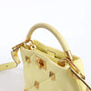 Valentino Garavani Roman Studs Leather 2Way Handbag in Yellow Secondhand