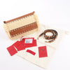 Valentino Garavani Straws x Leather Shoulder bag Beige x Brown Secondhand