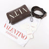 Valentino Garavani VLTN Leather Shoulder Bag in Brown Secondhand